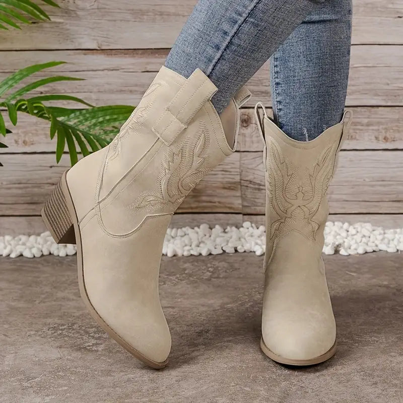 Fashionable Women's High Heel Western Boots