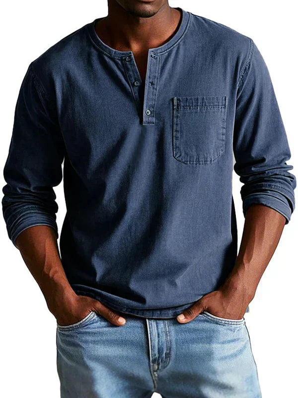 Classic Men's Spring Long Sleeve Tee Shirt
