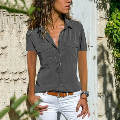 Women's Short Sleeve Streetwear Blouse