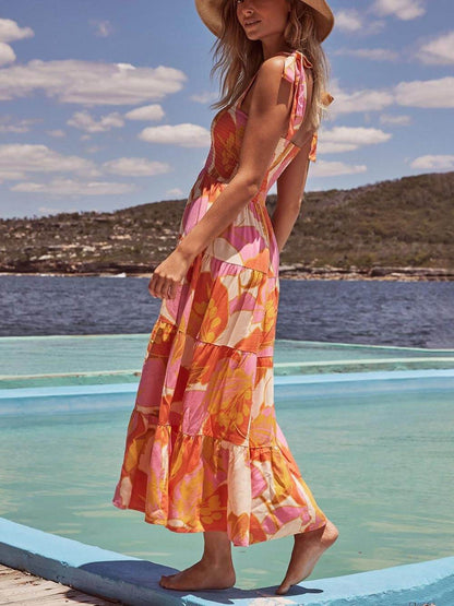 Floral Knee Length Summer Dress