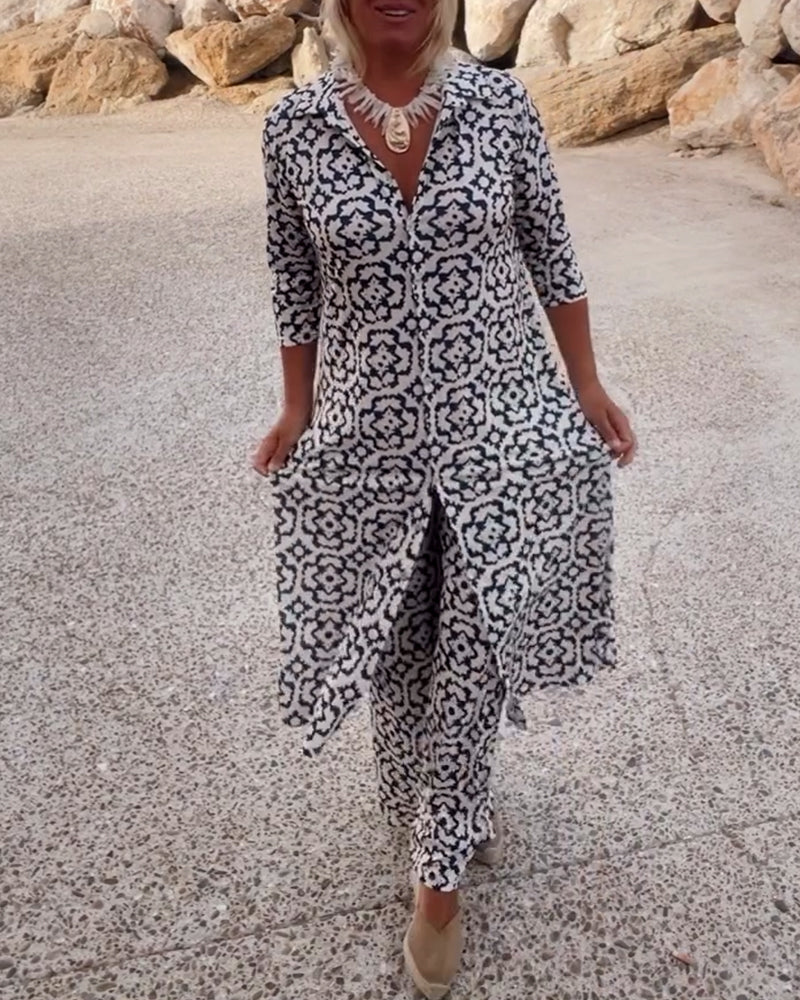 Women's Printed Two-Piece Set - VibreMode