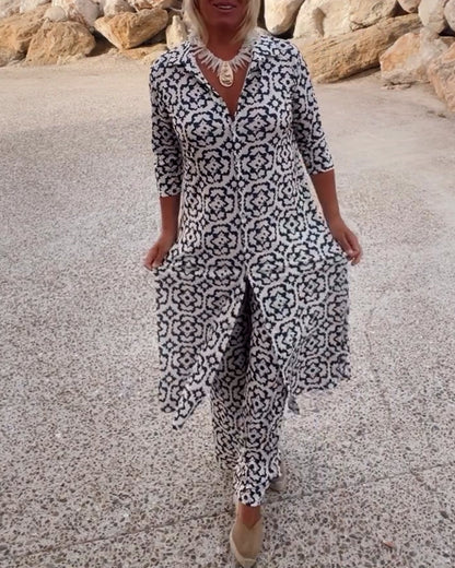 Women's Printed Two-Piece Set - VibreMode