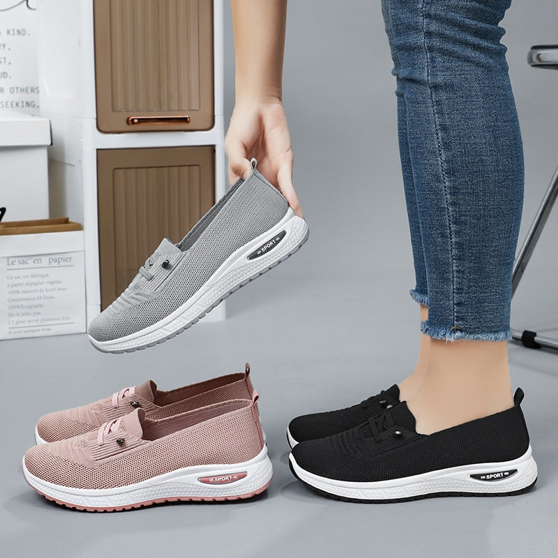 Comfortable Women's Walking Shoes with Arch Support and Mesh Upper