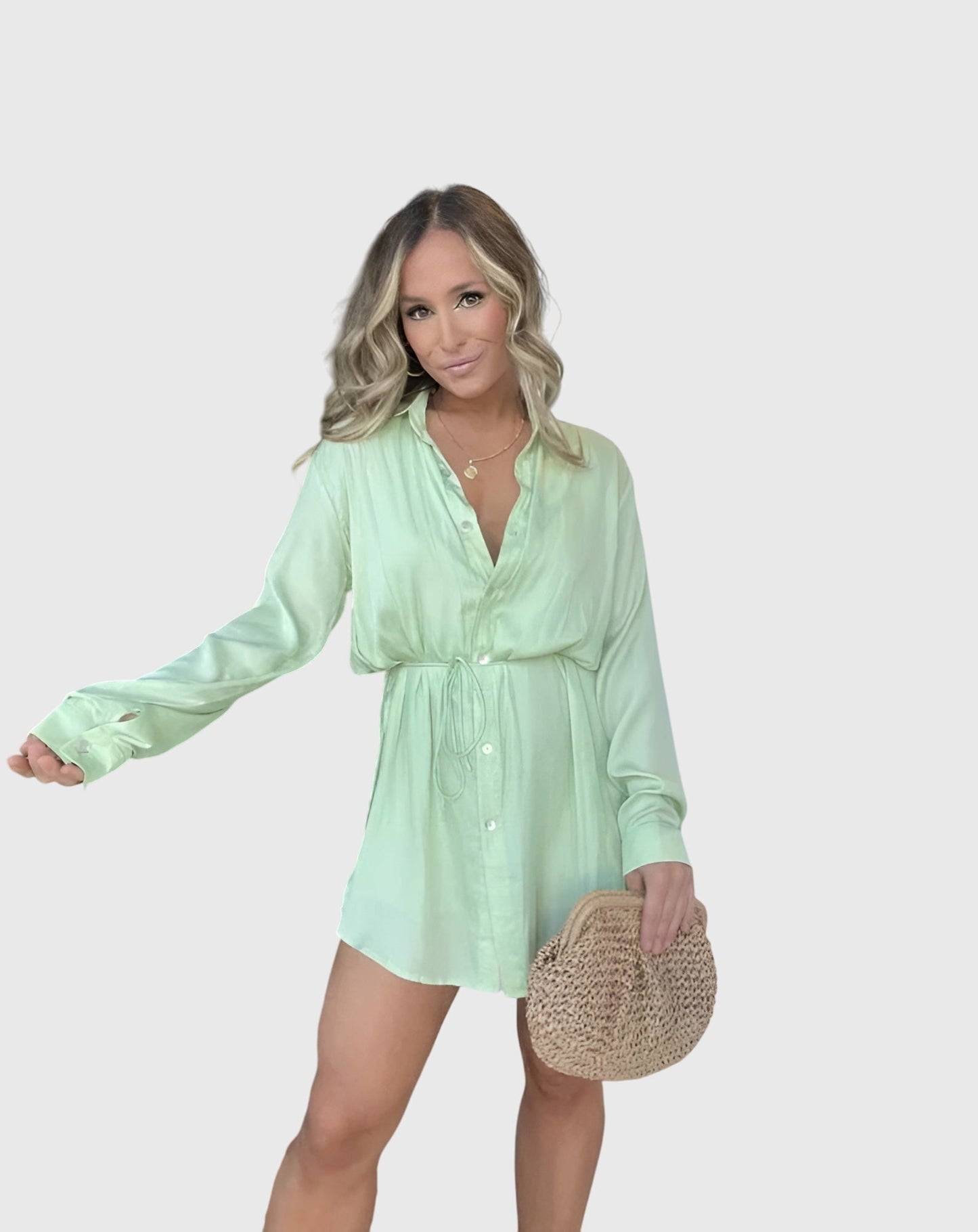 Ladies Classic Front Button Dress Shirt