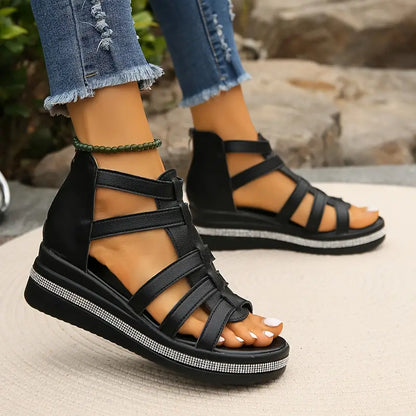 Sparkly Women's Comfort Sandals with Gems