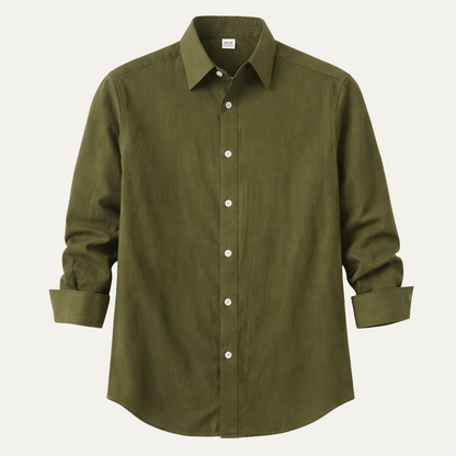 Men's Linen Cotton Dress Shirt - VibreMode