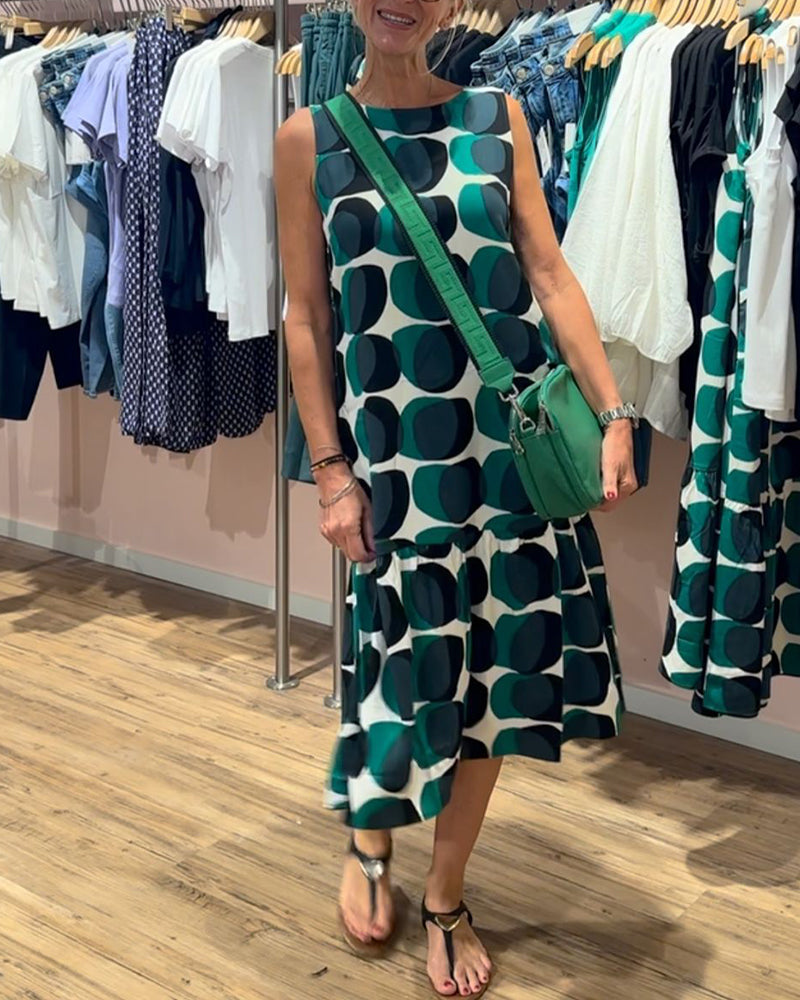 Summer Print Off Shoulder Dress - VibreMode