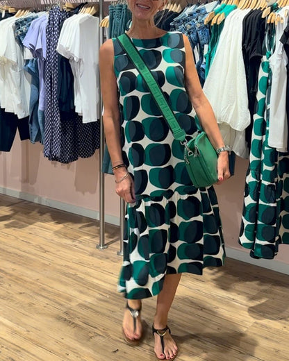 Summer Print Off Shoulder Dress - VibreMode