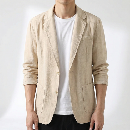 Men's Linen Formal Blazer - VibreMode