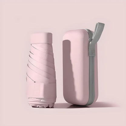 Compact Travel Umbrella With Case