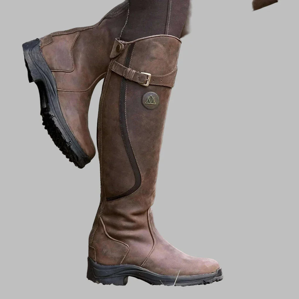 Women's Orthopedic Leather Boots Lace Up Design - VibreMode