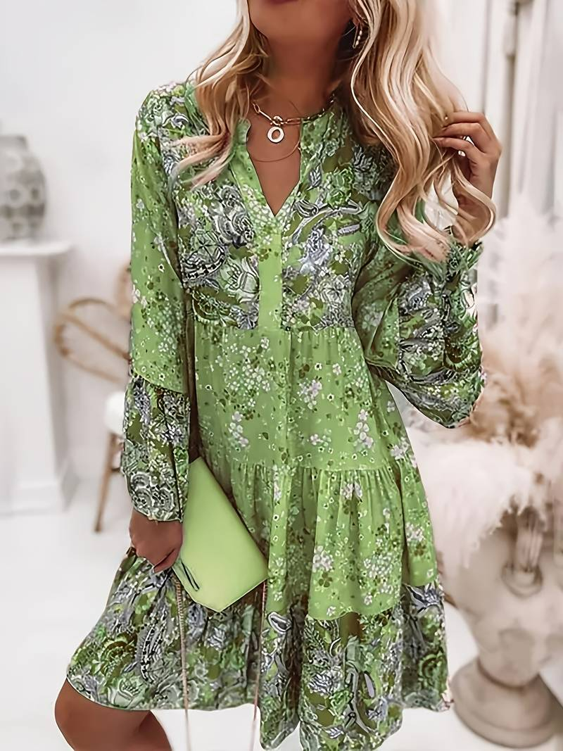 Gabriella Women's Boho Floral Print Dress