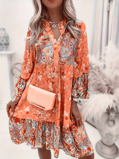 Gabriella Women's Boho Floral Print Dress