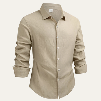 Men's Linen Cotton Dress Shirt