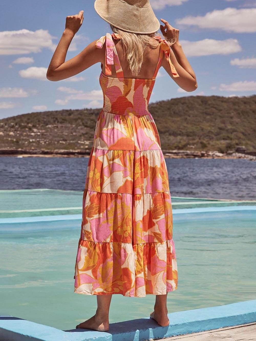 Floral Knee Length Summer Dress