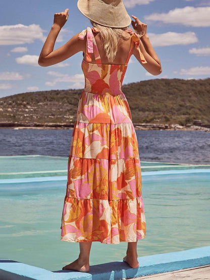 Floral Knee Length Summer Dress