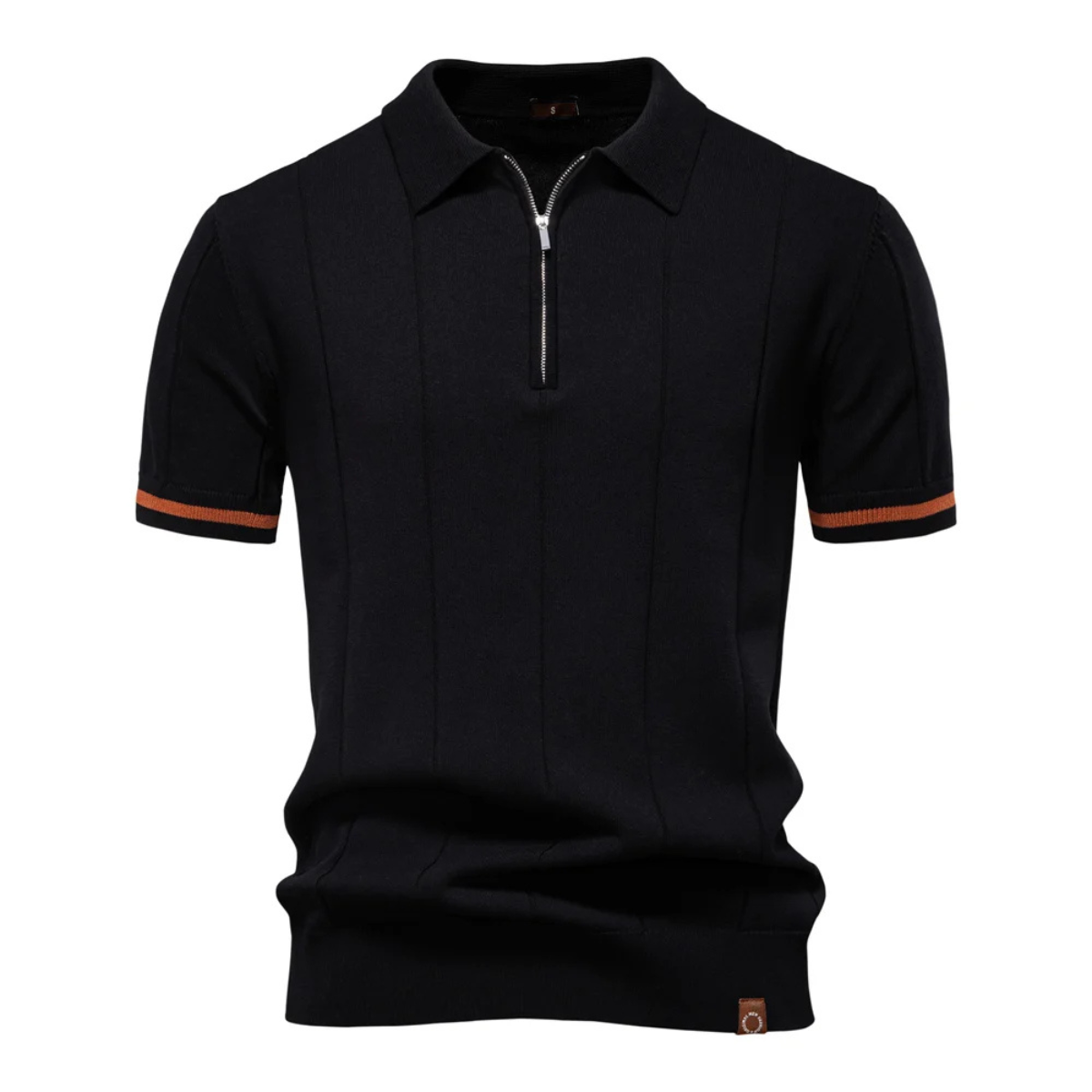 San Marino Men's Slim Fit Polo Zip Up Shirt