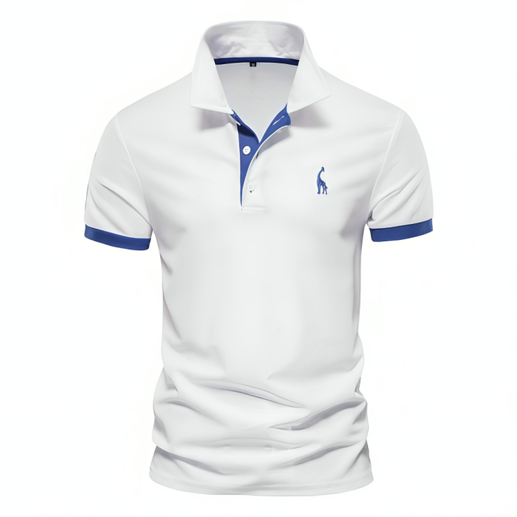 Men's Short Sleeve Polo Shirt Contrast Trim