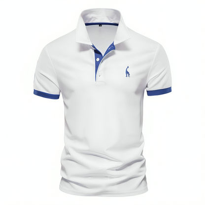 Men's Short Sleeve Polo Shirt Contrast Trim