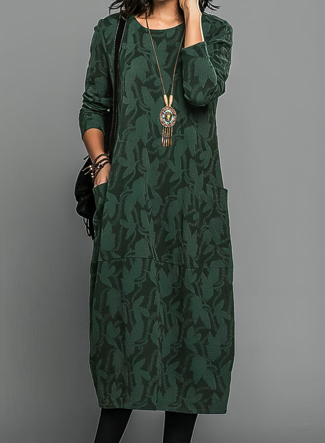 Beautiful Fitted Long-Sleeve Evening Dress - VibreMode