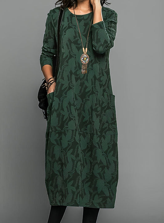 Beautiful Fitted Long-Sleeve Evening Dress - VibreMode
