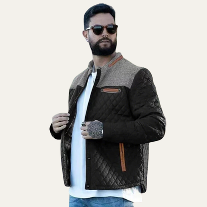 Men's Quilted Bomber Jacket Lightweight Padded