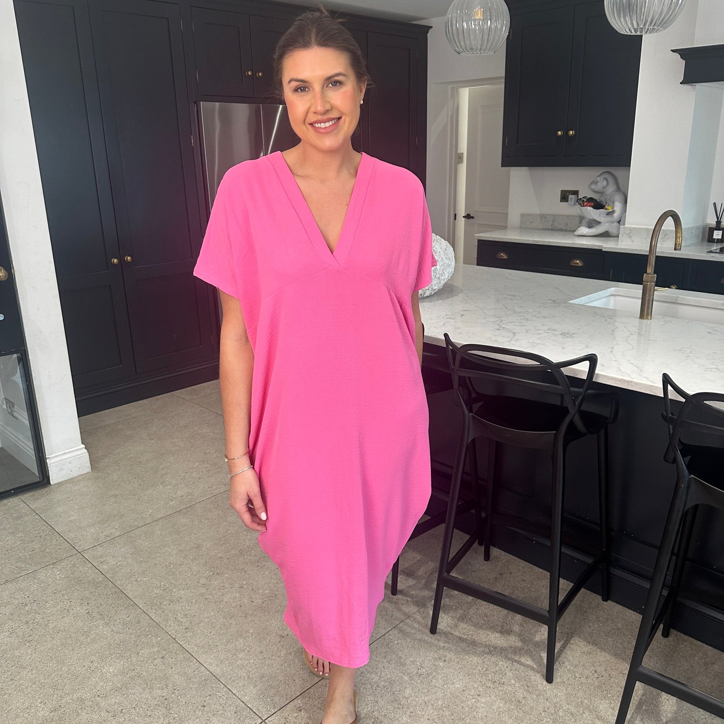 Chic V-neck Sundress for Women