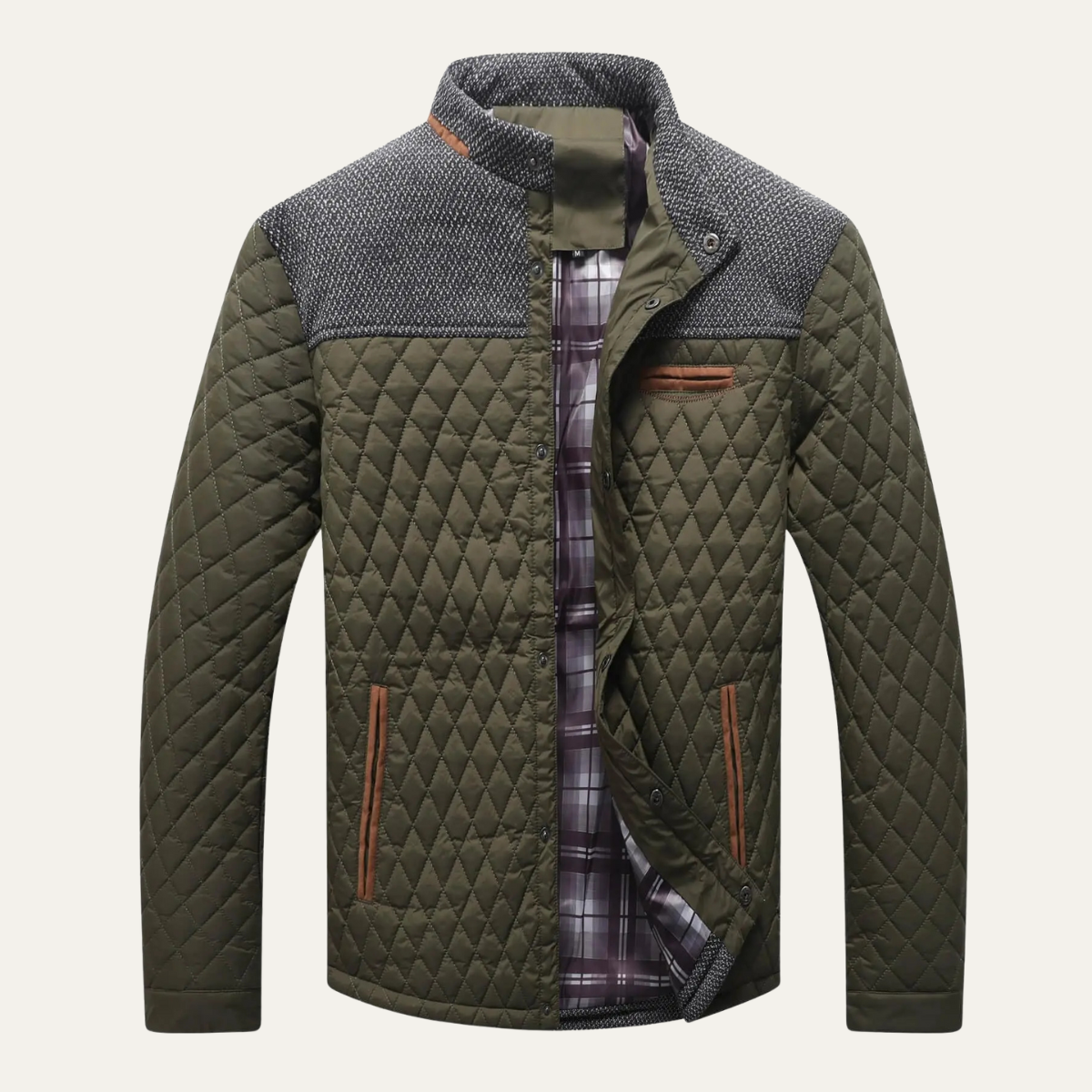 Men's Quilted Bomber Jacket Lightweight Padded
