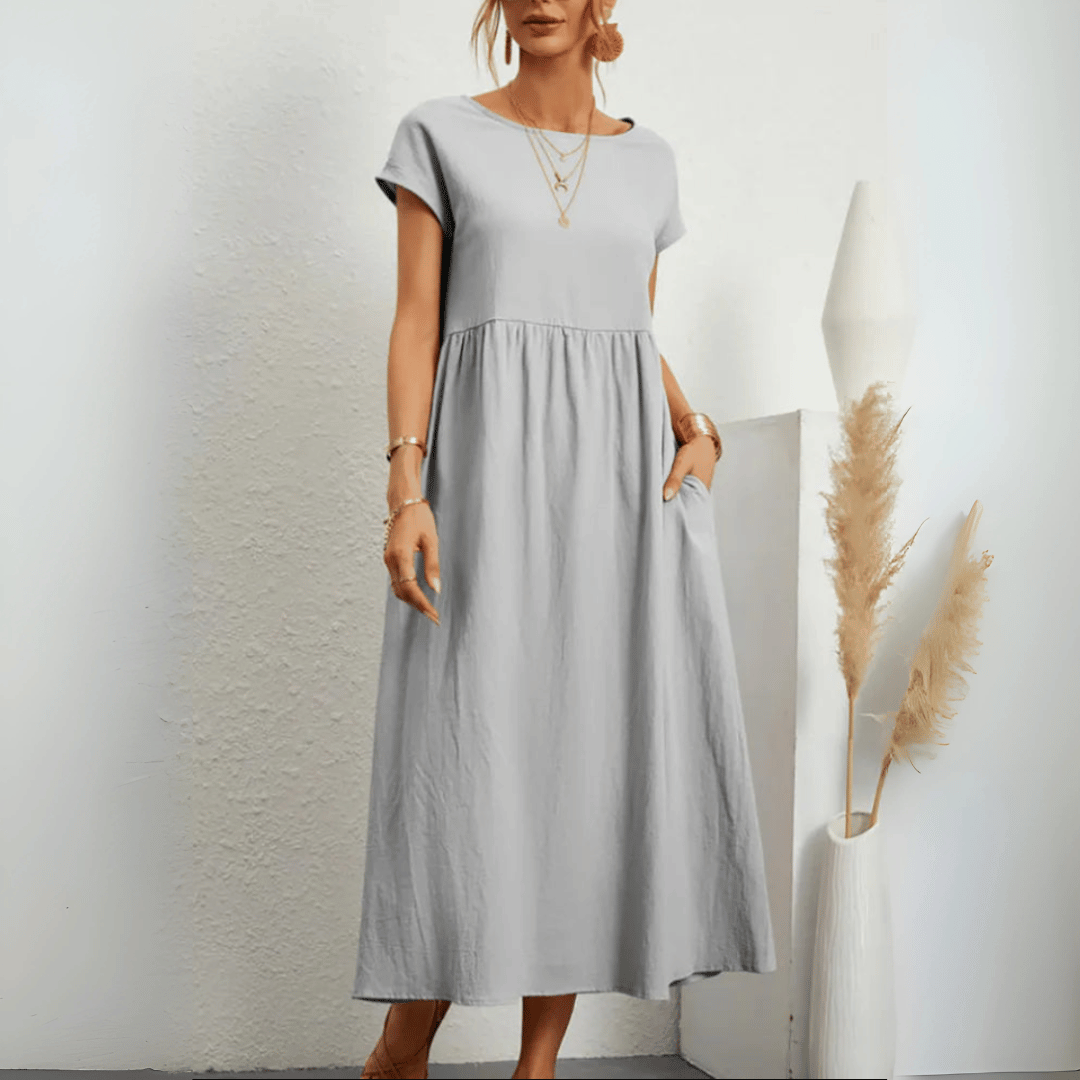 Women's Cotton Linen Maxi Dress