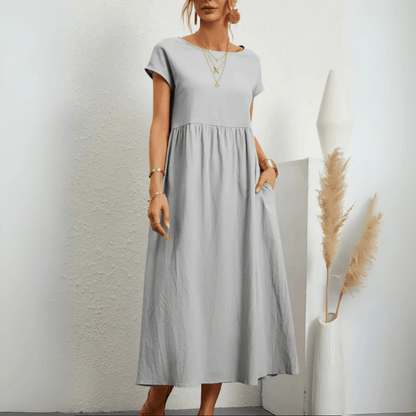 Women's Cotton Linen Maxi Dress