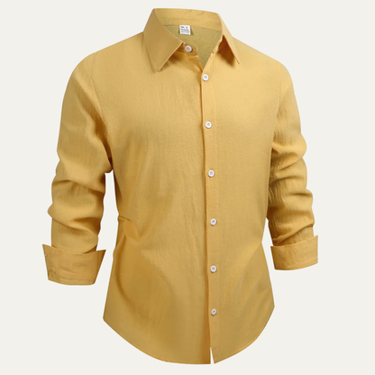Men's Linen Cotton Dress Shirt