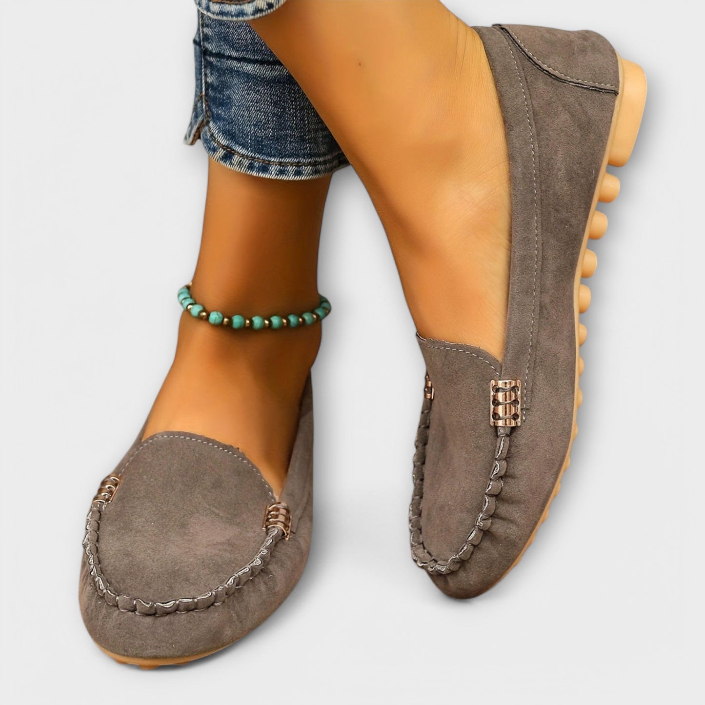 Women's Moccasin Loafers Stitched