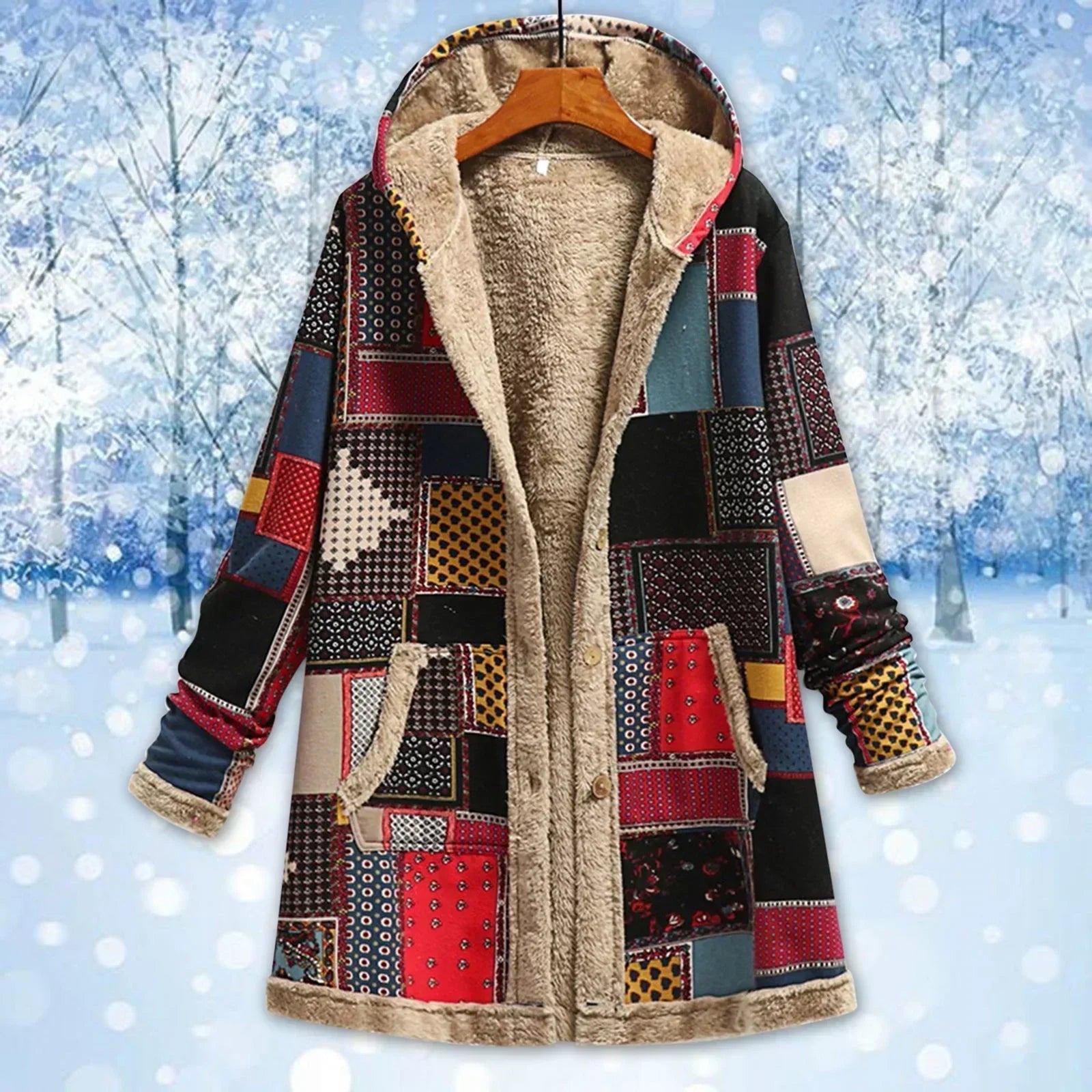 Women's Fleece Hooded Jacket Warm - VibreMode