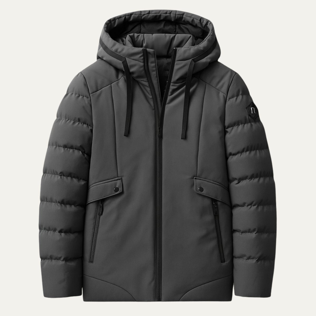 Men's Warm Hooded Puffer Jacket - VibreMode