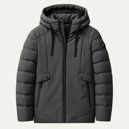 Men's Warm Hooded Puffer Jacket - VibreMode