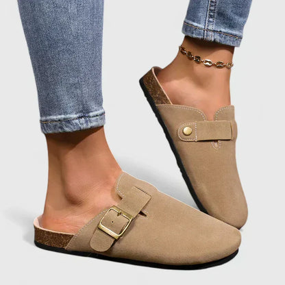 Women's Low Cut Loafers Buckle Strap