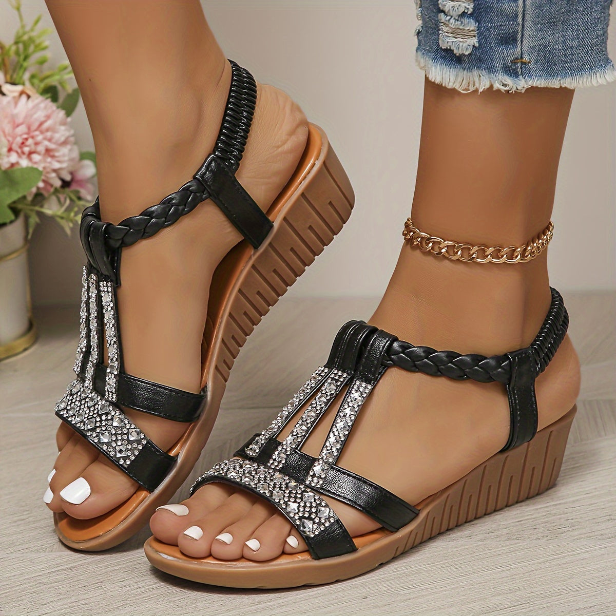 Women's Rhinestone Sandals