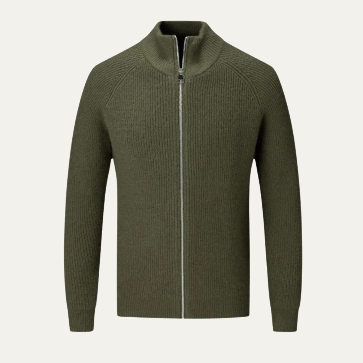 Men's Merino Wool Zip Up Cardigan