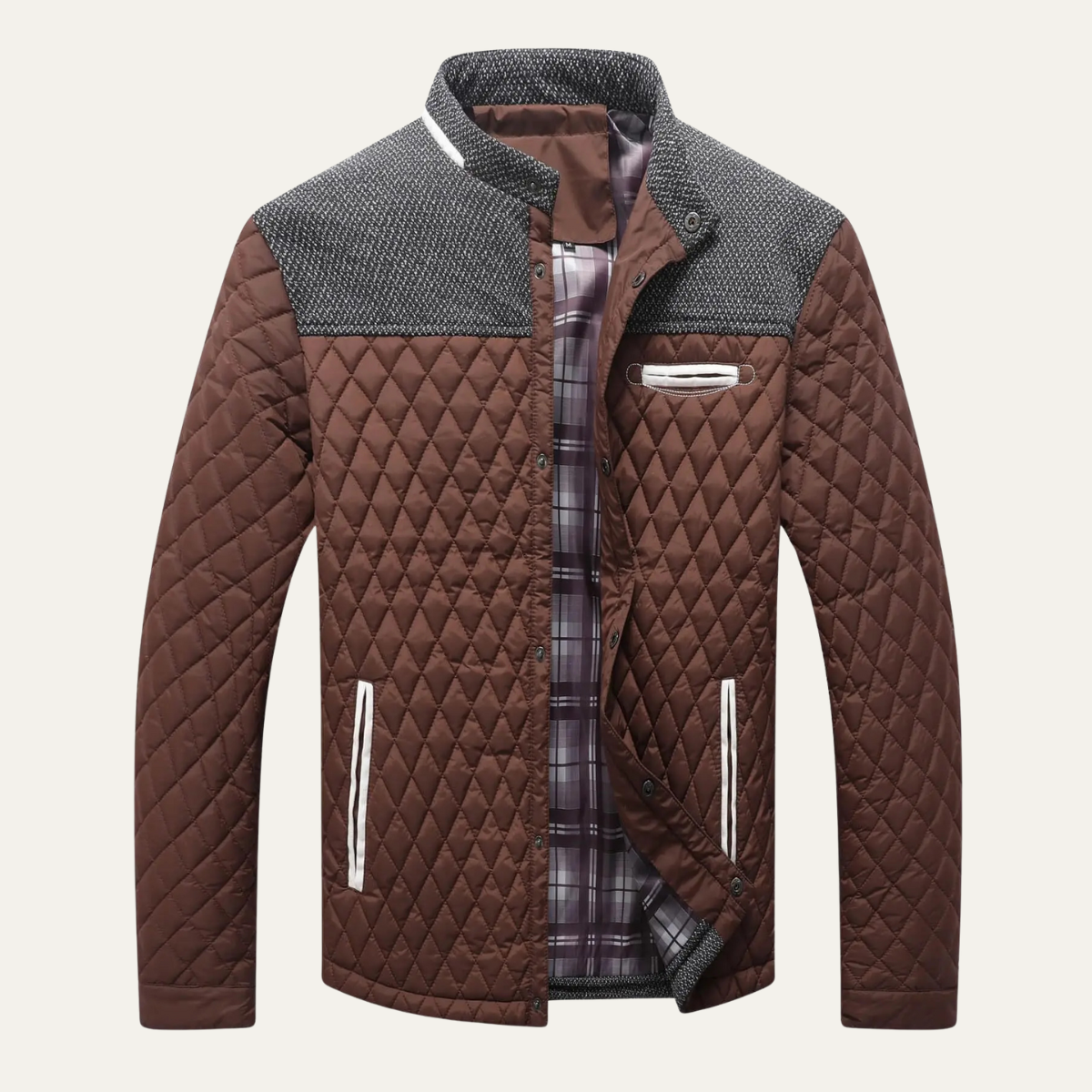 Men's Quilted Bomber Jacket Lightweight Padded