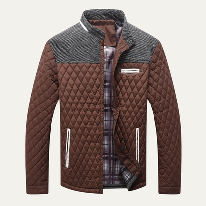 Men's Quilted Bomber Jacket Lightweight Padded