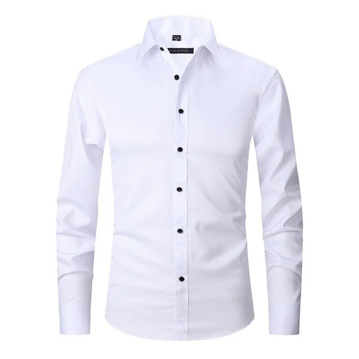 Men's Button Shirt Wrinkle Resistant Cotton - VibreMode