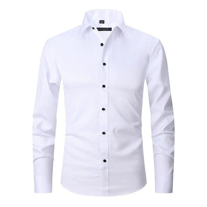 Men's Button Shirt Wrinkle Resistant Cotton - VibreMode