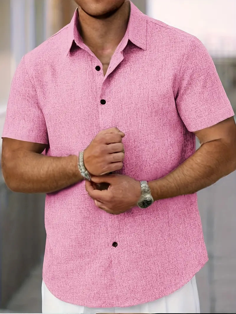 Men's Classic Short Sleeve Cotton Shirt