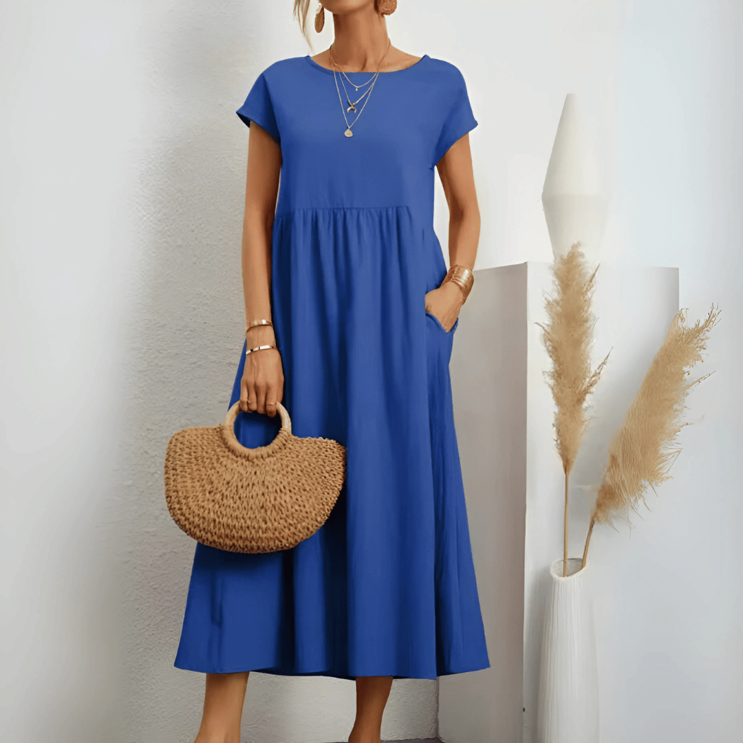 Women's Cotton Linen Maxi Dress