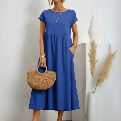 Women's Cotton Linen Maxi Dress