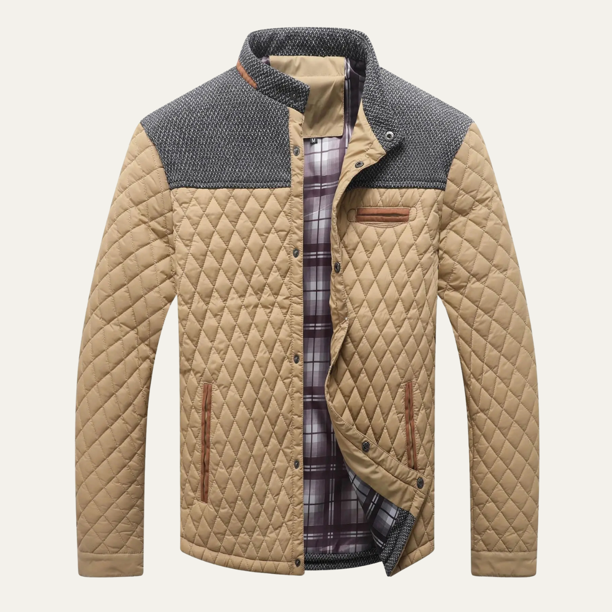 Men's Quilted Bomber Jacket Lightweight Padded