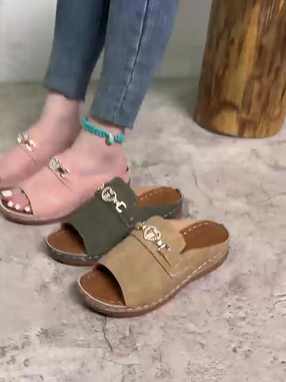 Comfortable Women's Slip On Flat Sandals
