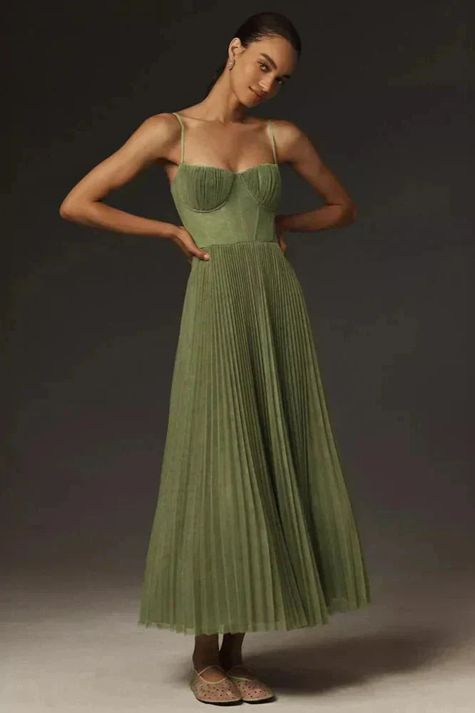 Elegant Strappy Floor Length Maxi Dress - VibreMode
