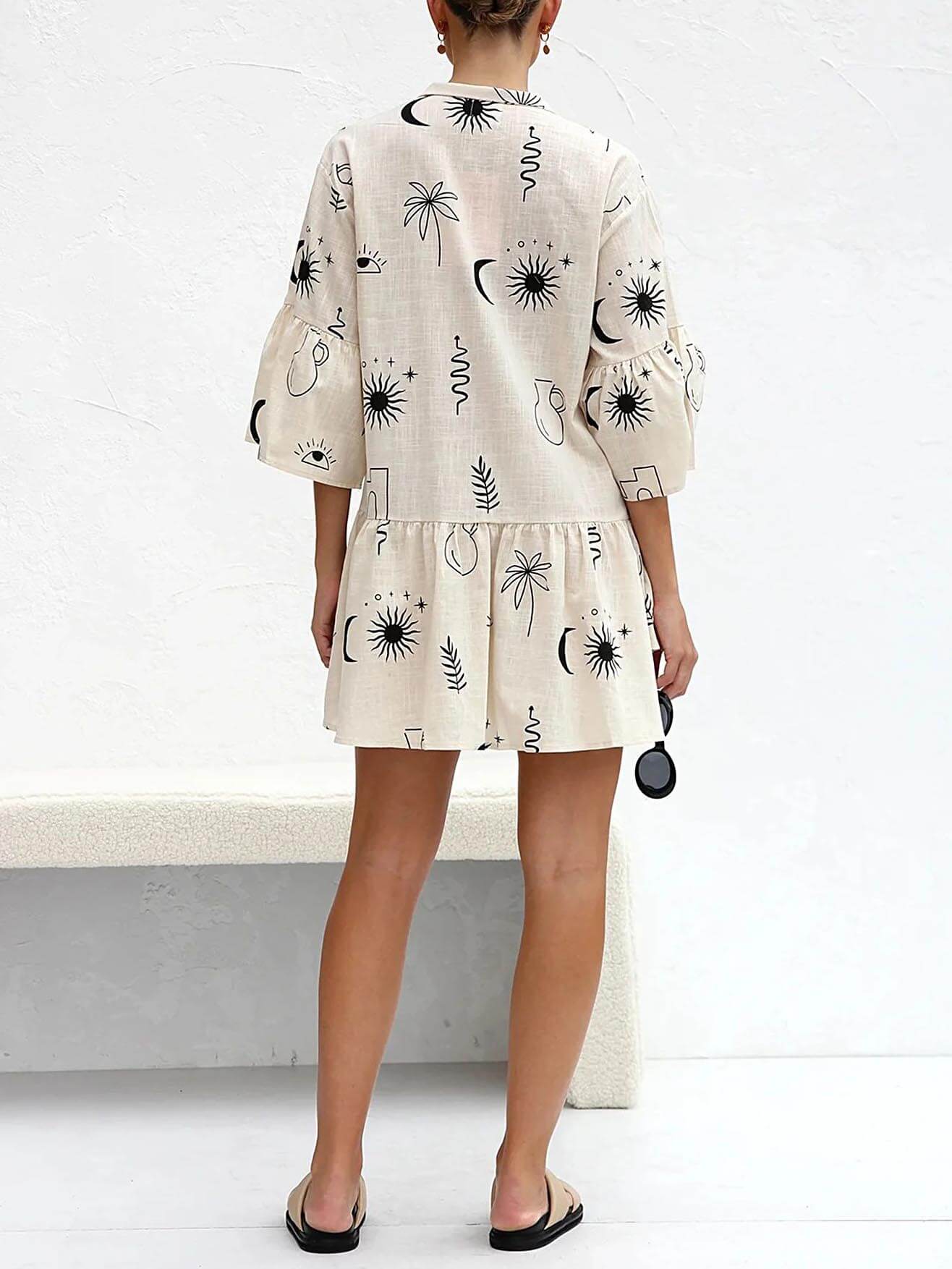 Boho Chic Flowy Mini Dress