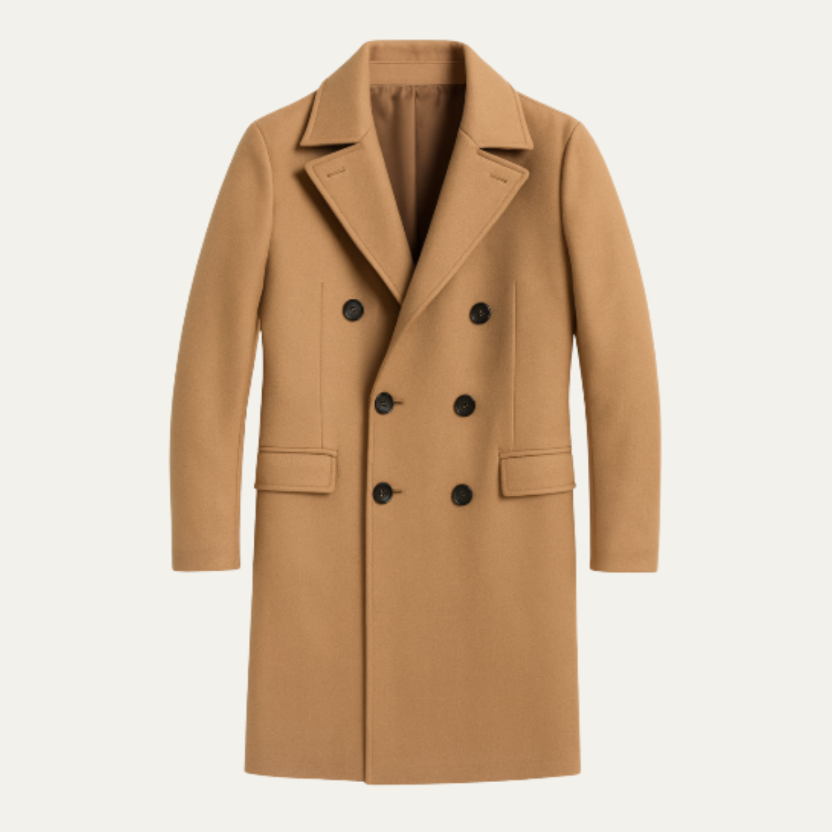 Norcia Men's Wool Double Breasted Trench Coat - VibreMode